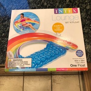 Intex Sit ‘N Float NWT Pool Lounger IN BOX Rainbow Float RARE Intex